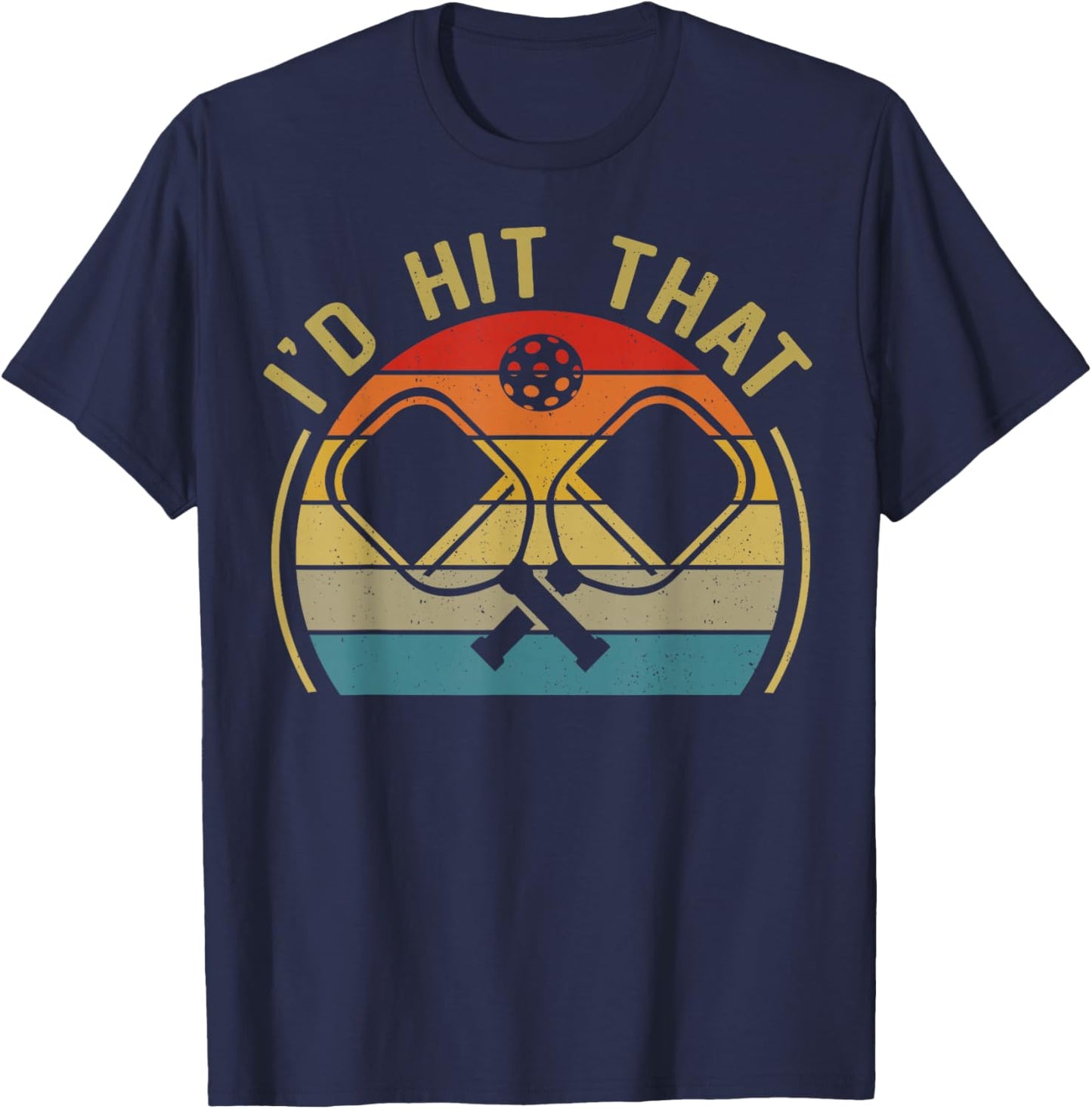 Funny Pickleball Id Hit That Vintage T-Shirt - T-Shirt | Navy