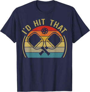 Funny Pickleball Id Hit That Vintage T-Shirt - T-Shirt | Navy