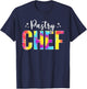 Tie Dye Pastry Chef , Men & Chefs - Black, Small, Short Sleeve, Classic Fit, Cotton 65%, Polyester 35% T-Shirt - T-Shirt | Navy