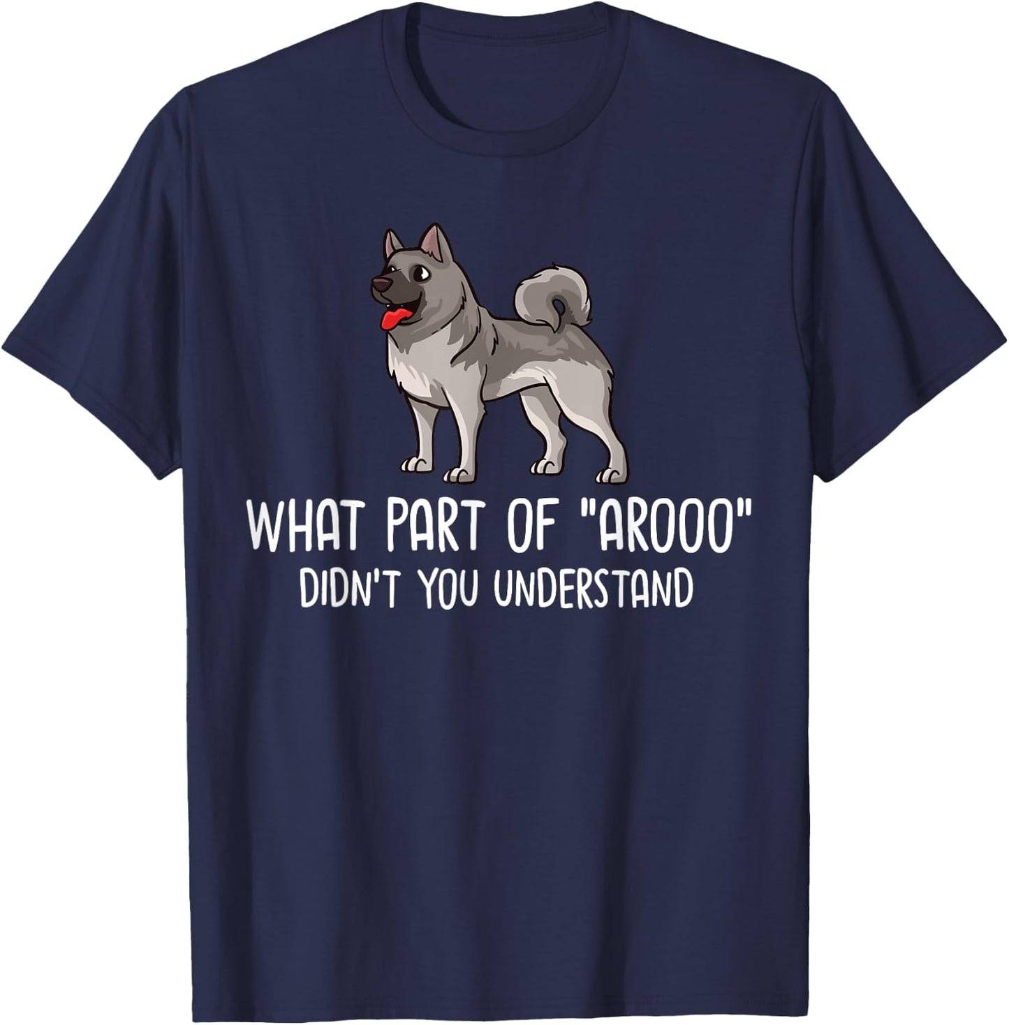 Norwegian Elkhound Dog Puppies Owner Lover T-Shirt - T-Shirt | Navy