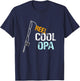 Opa Gift from Granddaughter Grandson Reel Cool Opa T-Shirt - T-Shirt | Navy
