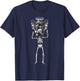 Skeleton Motor Head Hot Rod Mechanic Car Lover Skull Racer T-Shirt - T-Shirt | Navy