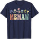 Memaw Gifts Women Wildflower Floral Design Memaw T-Shirt - T-Shirt | Navy