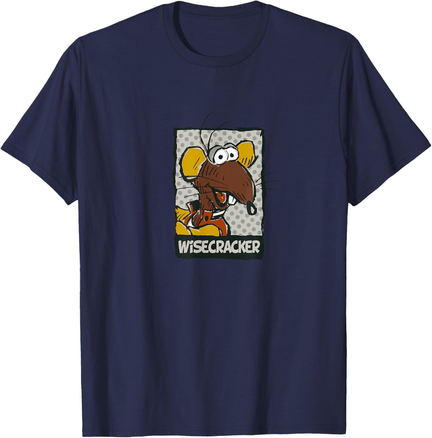 Disney The Muppets Rizzo The Rat Wisecracker Drawn Portrait T-Shirt - T-Shirt | Navy
