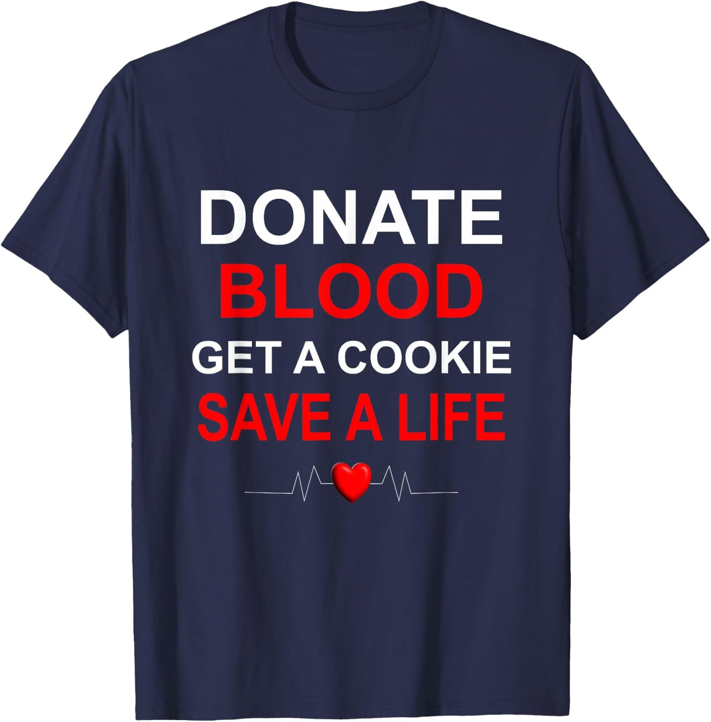 Donate Blood design Gift of life Give Blood T-Shirt - T-Shirt | Navy