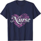 Nurse Heart Love Nursing T-Shirt - T-Shirt | Navy