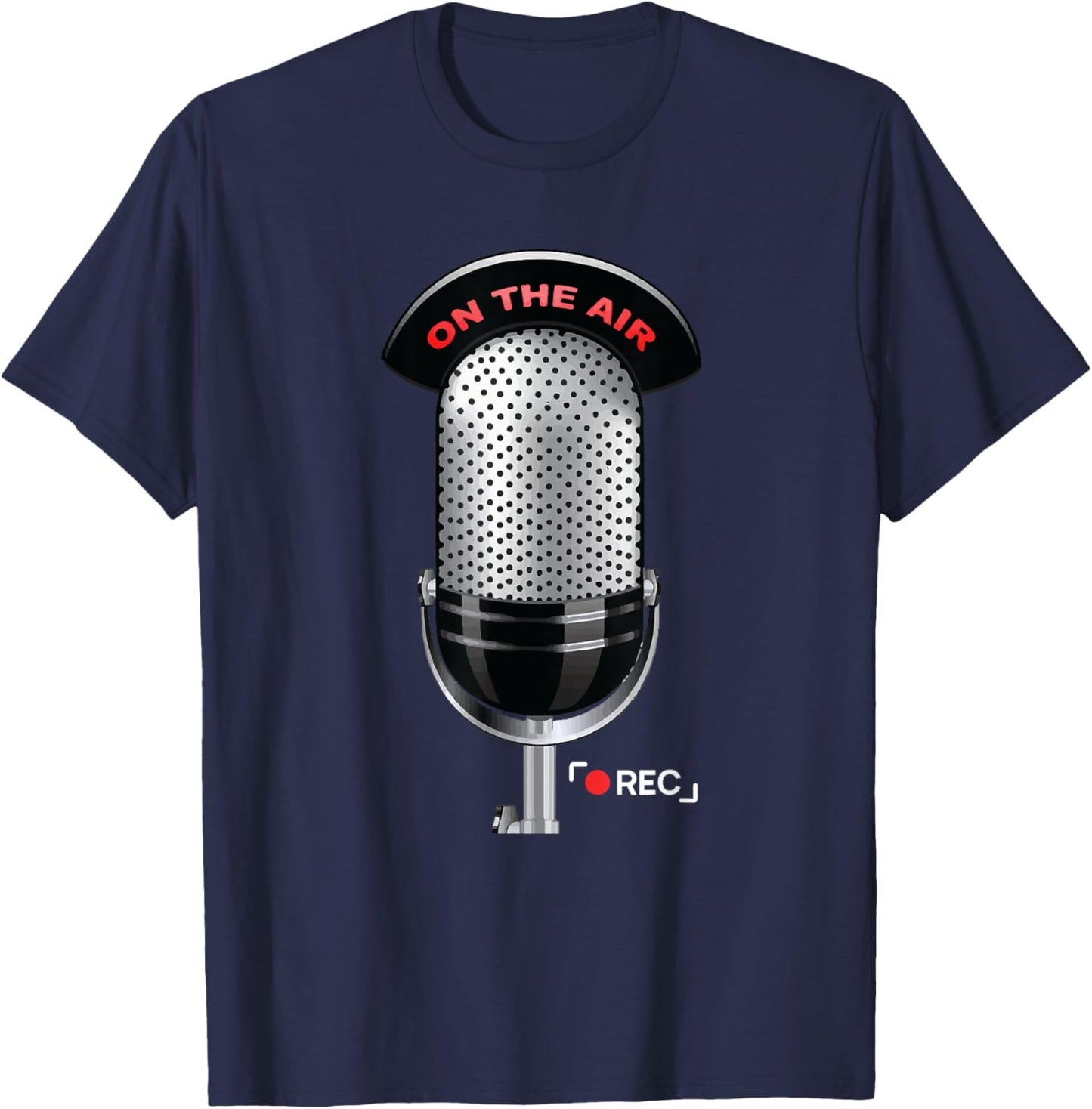 This Is My Podcast Mic Costume Funny Podcasters Halloween T-Shirt - T-Shirt | Navy
