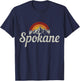 Spokane Washington Vintage Mountains Pride T-Shirt - T-Shirt | Navy