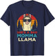 Bad Momma Llama Retro Alpaca Mothers Day Mom Mama Women T-Shirt - T-Shirt | Navy