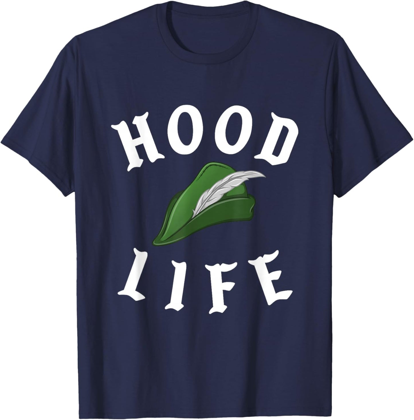 Parody Robin Hood Life Cool Gangster Nerd Funny Book Reading T-Shirt - T-Shirt | Navy