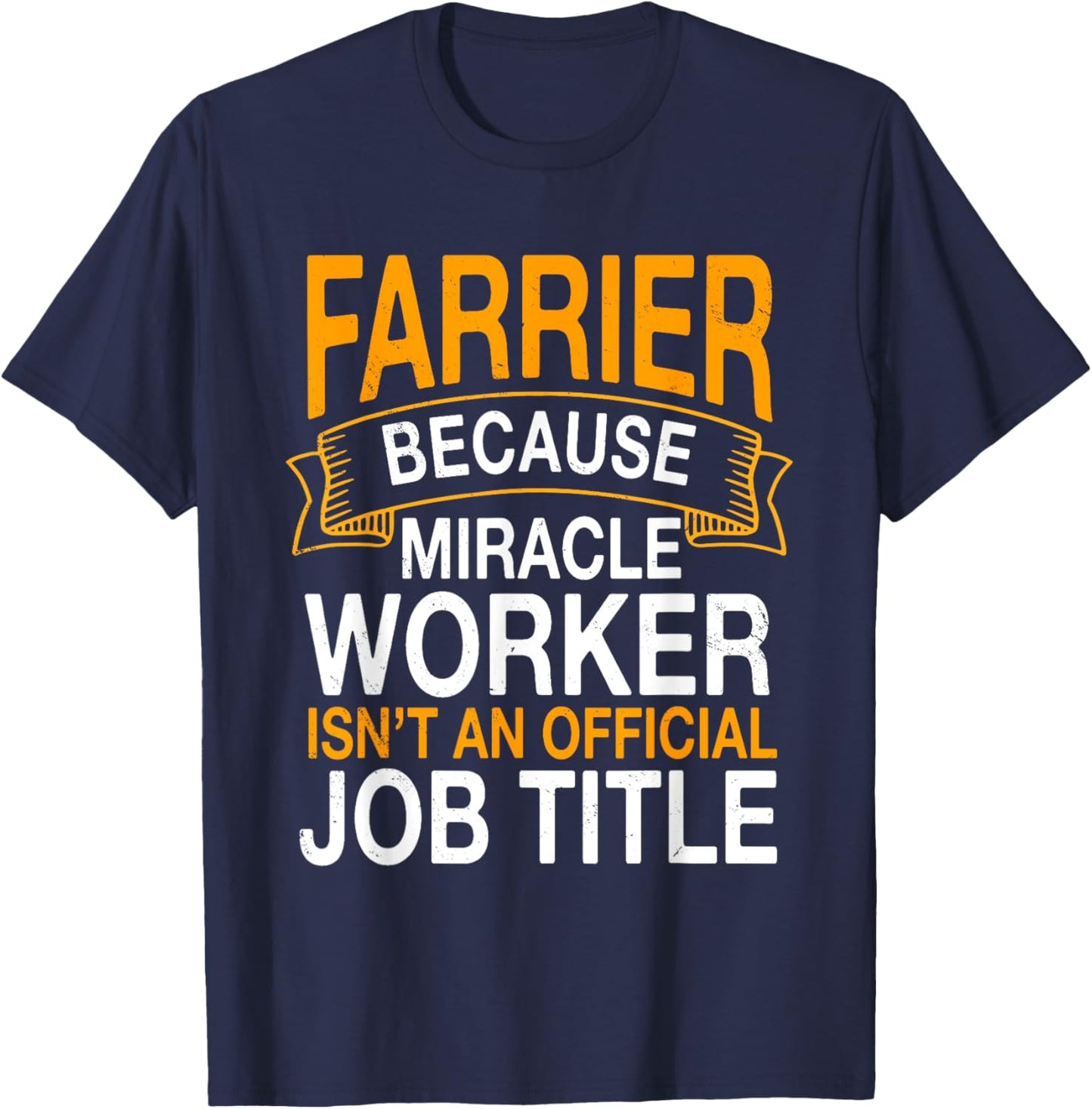 Farrier Blacksmith Horseshoer Craftsman Hooves Care Job T-Shirt - T-Shirt | Navy