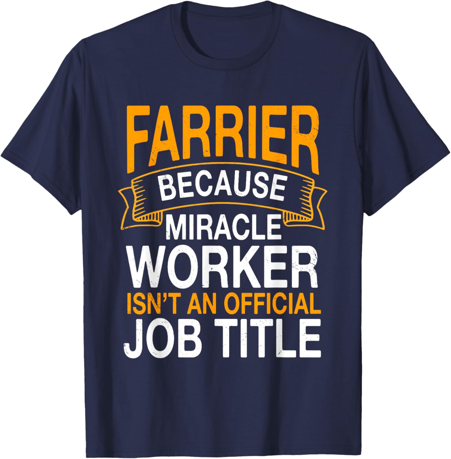 Farrier Blacksmith Horseshoer Craftsman Hooves Care Job T-Shirt - T-Shirt | Navy