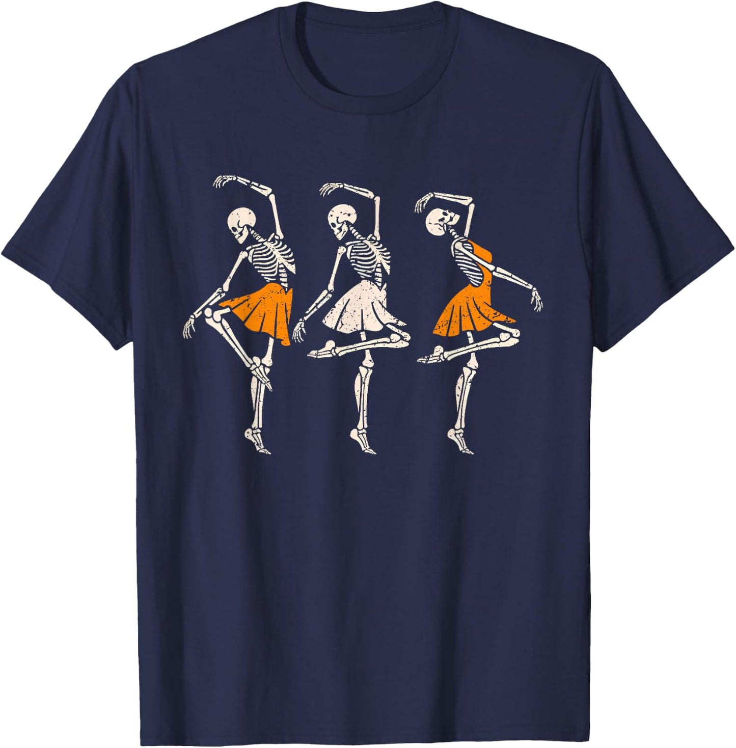 Spooky Skeleton ballet dance dress tutu For and girls T-Shirt - T-Shirt | Navy
