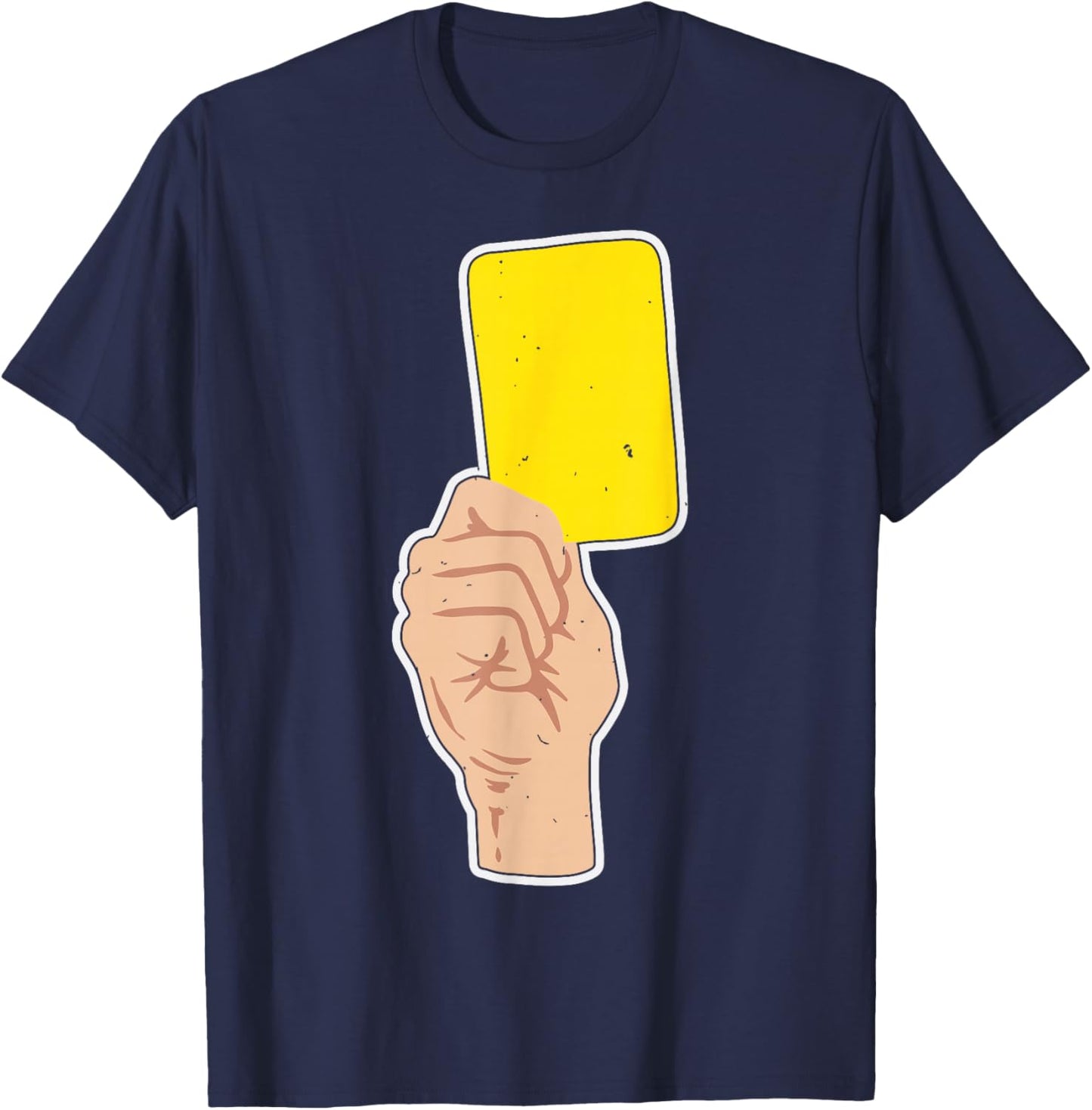 Yellow Card Referee Sports Fan Futball Yellow Card Referee T-Shirt - T-Shirt | Navy