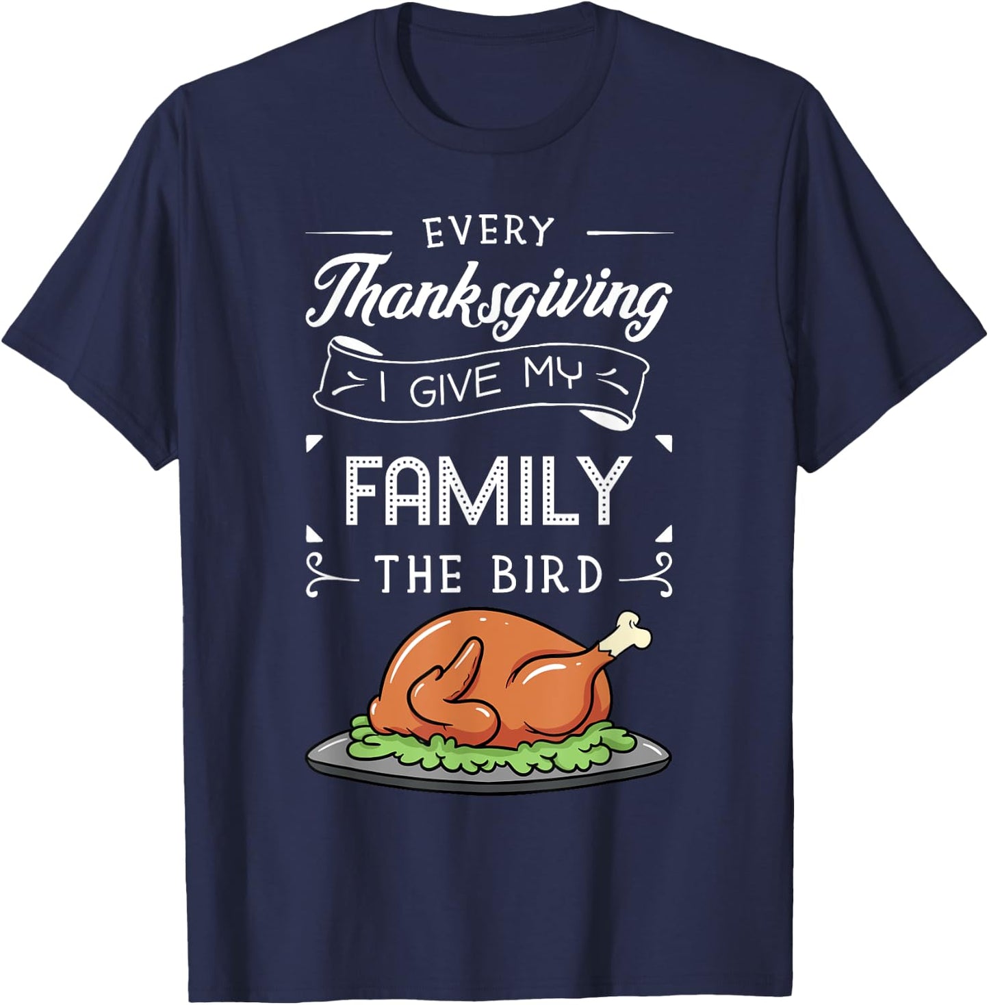 Thanksgiving Turkey Holiday Feast Harvest Blessing Gift T-Shirt - T-Shirt | Navy