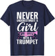 Cool Trumpet Girls Marching Band Trumpet Player T-Shirt - T-Shirt | Navy
