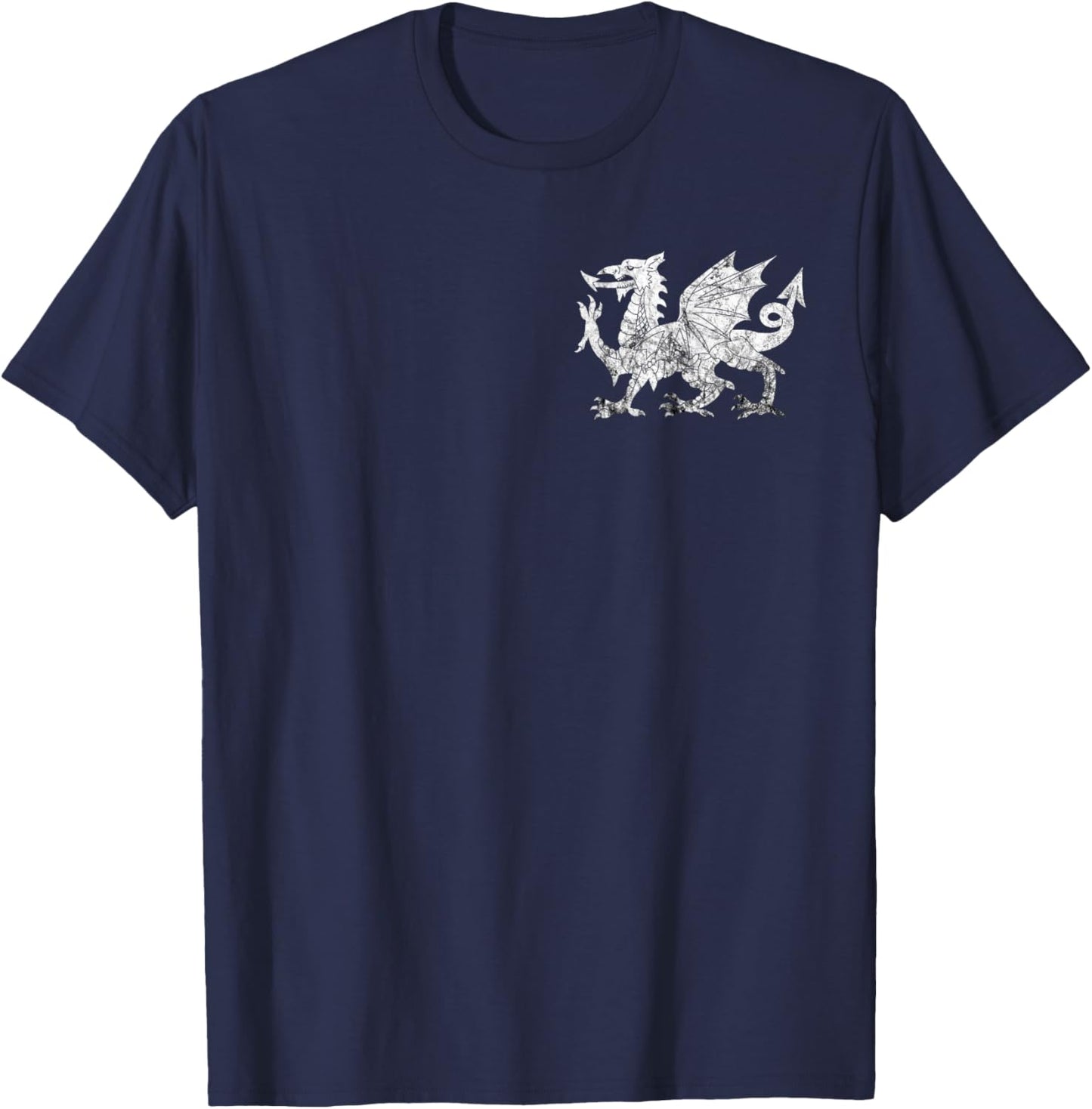 Ddraig Goch Welsh Flag Welsh Roots Welsh Dragon Cymru Wales T-Shirt - T-Shirt | Navy
