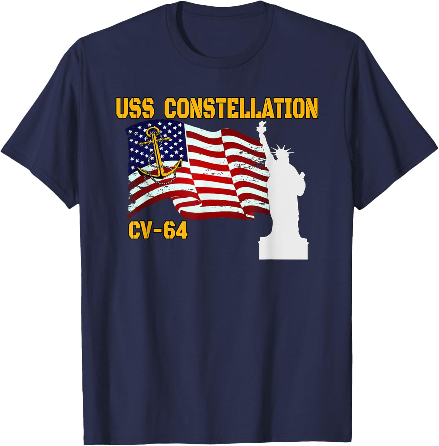 Aircraft Carrier USS Constellation Veterans Father Grandpa T-Shirt - T-Shirt | Navy