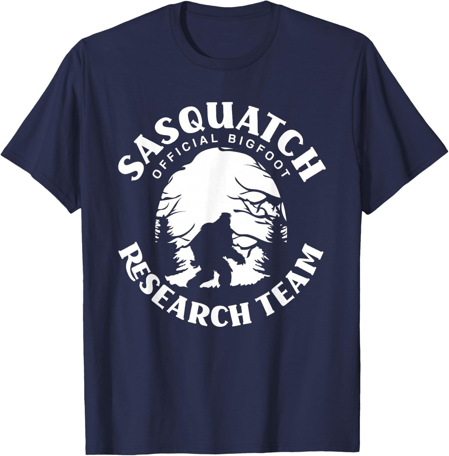 Finding Sasquatch Bigfoot Research Team Funny Bigfoot T-Shirt - T-Shirt | Navy