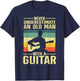Cool Guitar Design For Grandpa Men Guitar Player Guitarist T-Shirt - T-Shirt | Navy