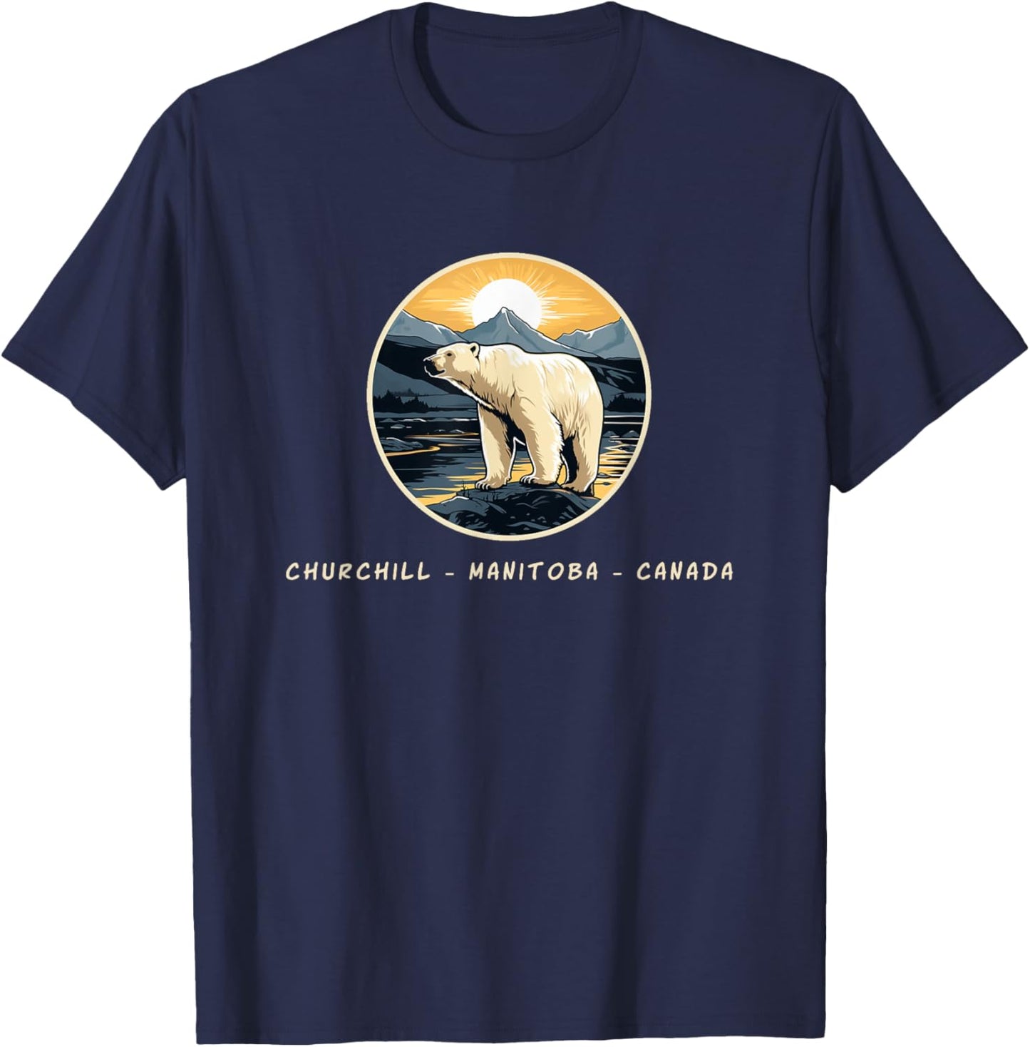 Churchill Manitoba Canada Polar Bear Arctic T-Shirt - T-Shirt | Navy