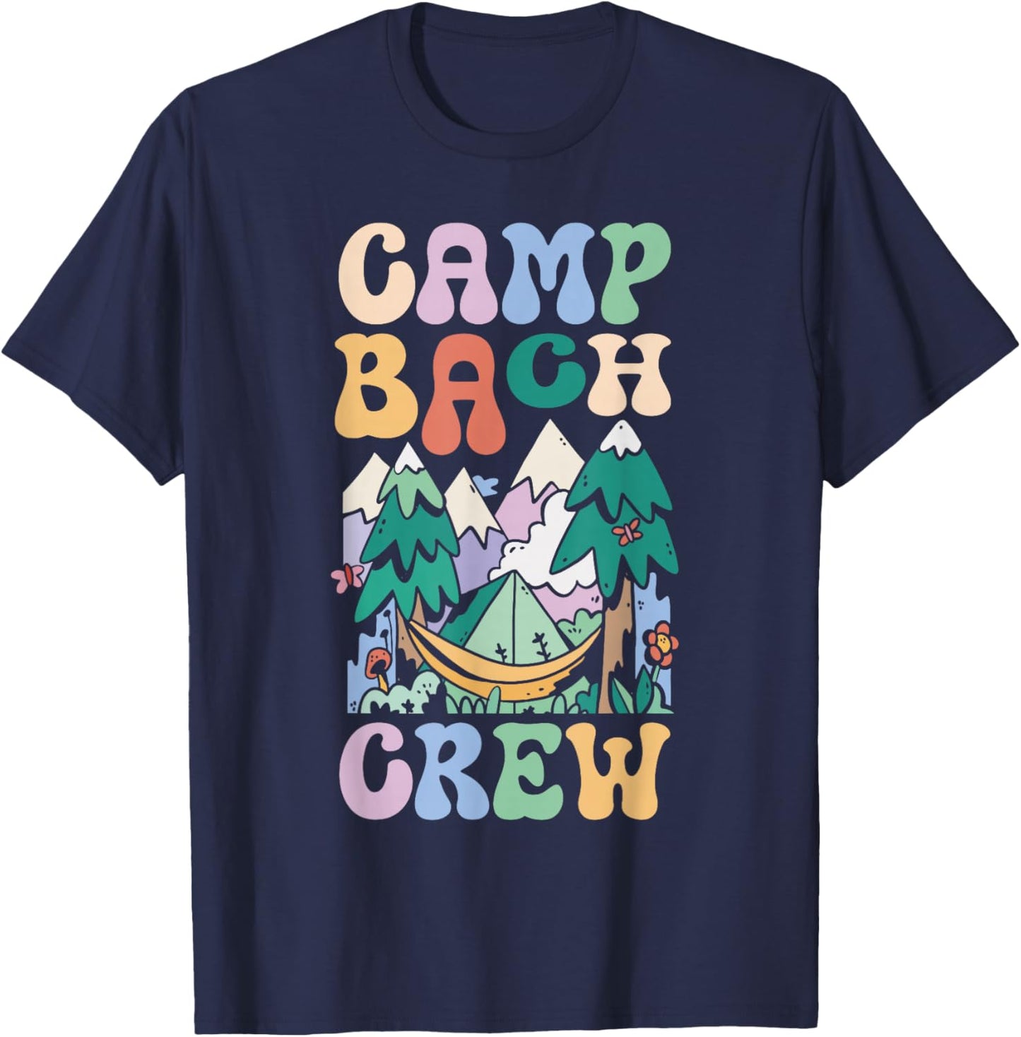 Camping Bridal Party Camp Bachelorette Camp Bach Crew T-Shirt - T-Shirt | Navy