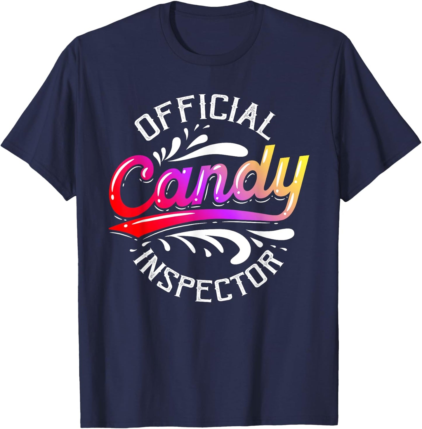 Funny Halloween Retro Vintage Candy Inspector Costume T-Shirt - T-Shirt | Navy