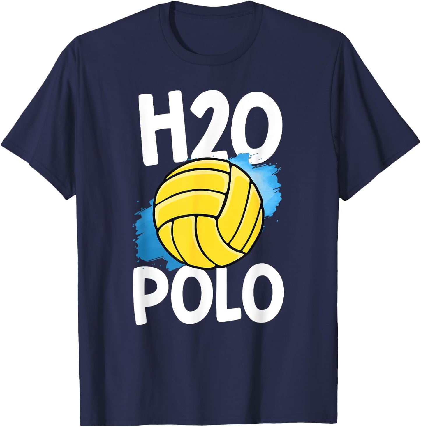 H2O Polo Water Polo Shirt Funny Player Ball Swim Men Boys T-Shirt - T-Shirt | Navy