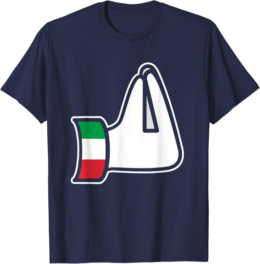 Italian Hand Gesture Italia Italy Italiano Humor Family T-Shirt - T-Shirt | Navy