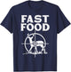 Fast Food Deer Target Funny Shooting Bow Hunting Hunt Dad T-Shirt - T-Shirt | Navy