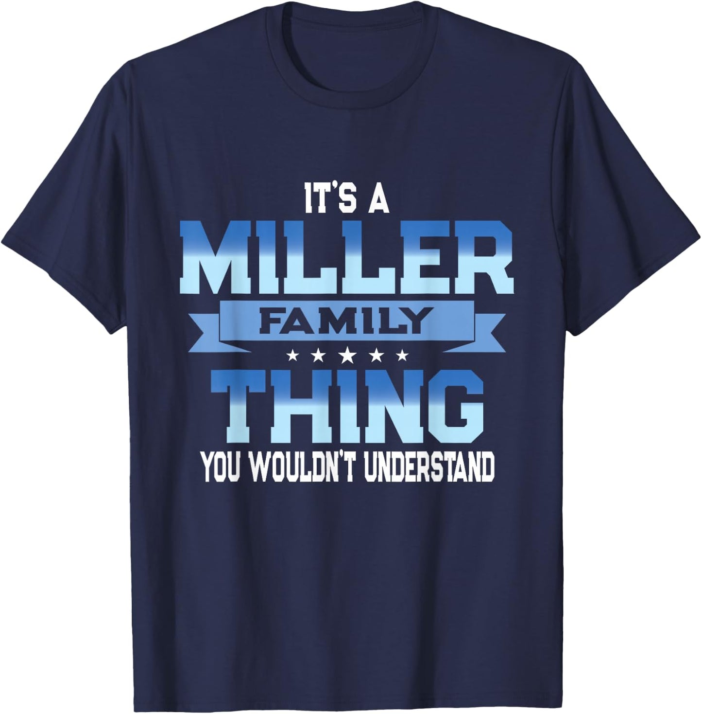 Funny Miller Family Reunion Matching Vacation T-Shirt - T-Shirt | Navy