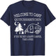 Funny Welcome To Camp Quitcherbitchin Black Adult Classic Fit Modern Short Sleeve Small Camping T-Shirt - T-Shirt | Navy