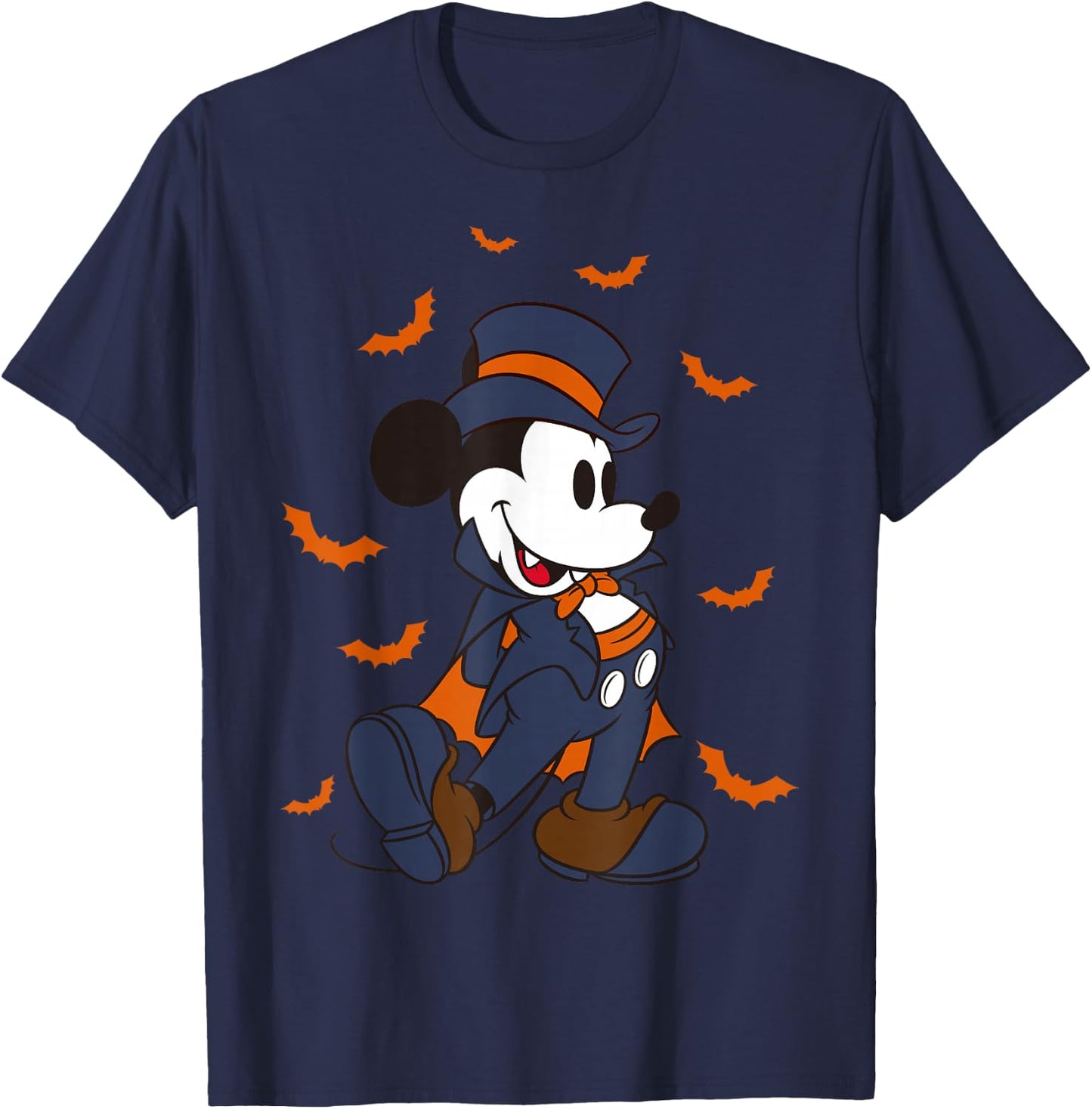Disney Mickey & Friends Halloween Mickey Vampire Portrait T-Shirt - T-Shirt | Navy
