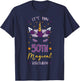 It's My 50th Magical Birthday Unicorn Floral Horn Party T-Shirt - T-Shirt | Navy