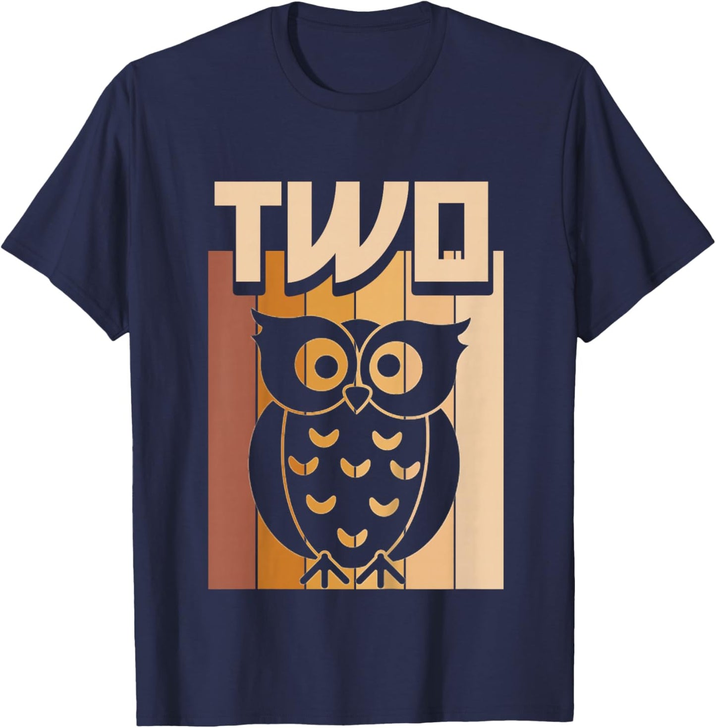 2 Year Old Owl Birthday Boy Girl 2nd Birthday Owl T-Shirt - T-Shirt | Navy