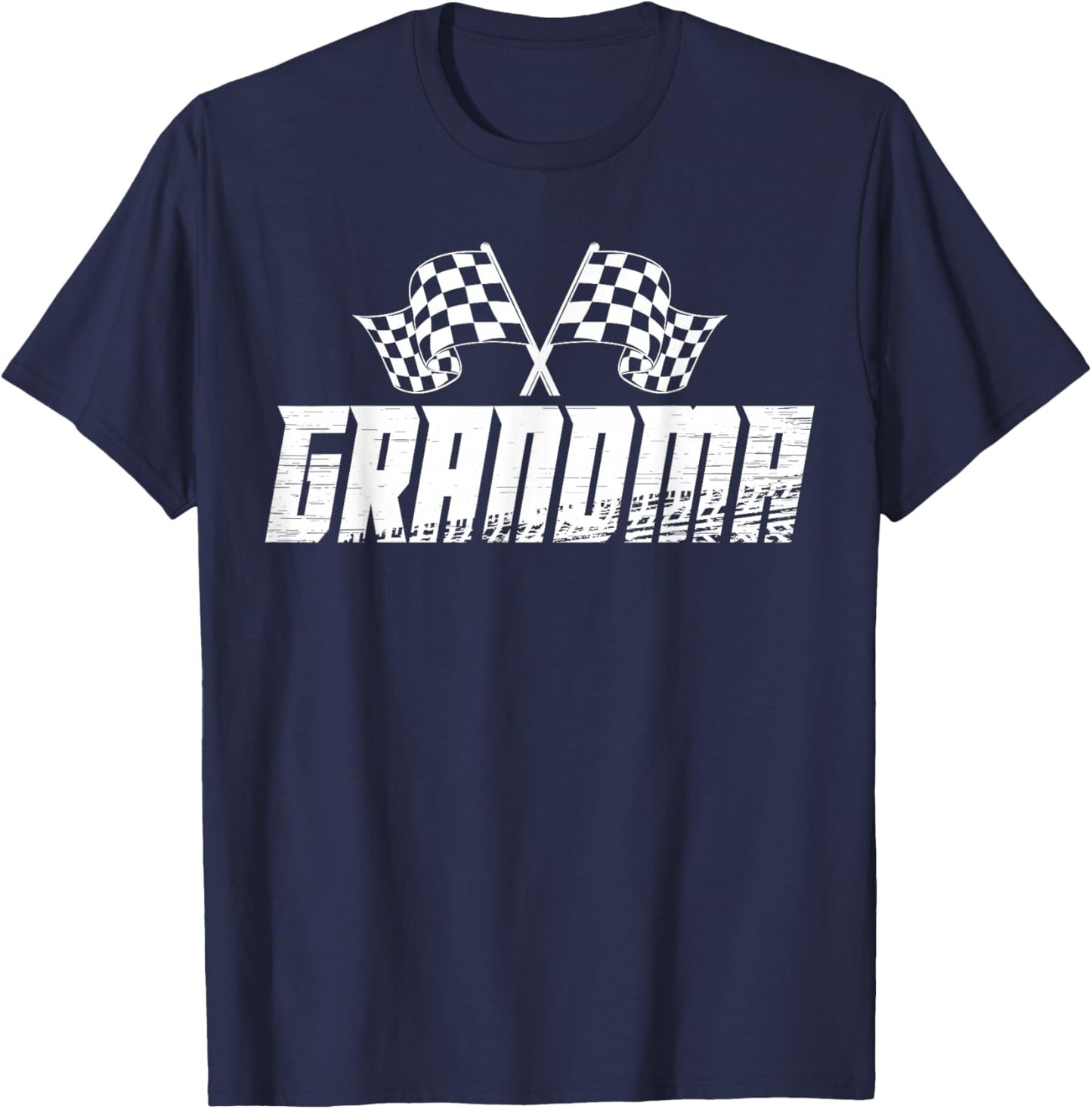 Grandma Pit Crew Family Racing Birthday Race Car T-Shirt - T-Shirt | Navy