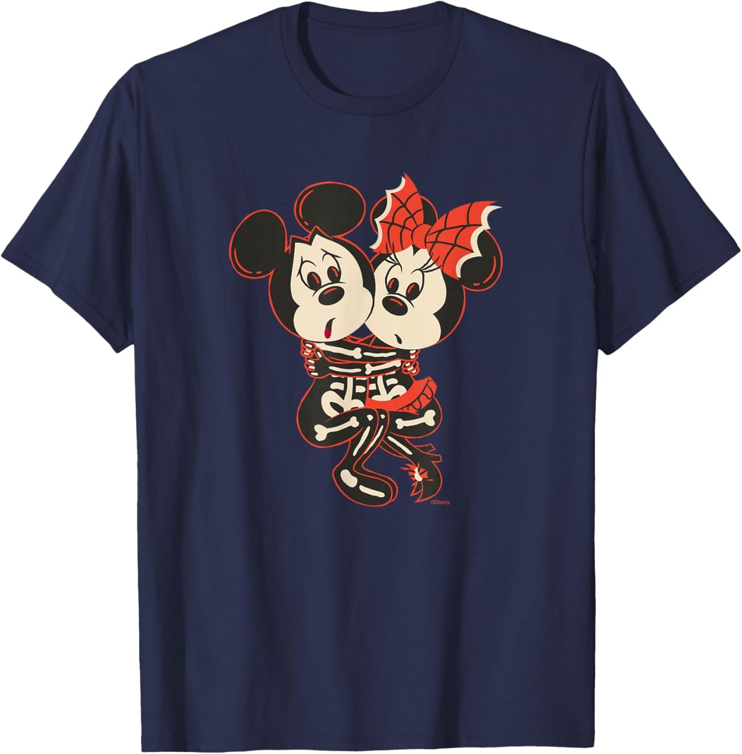 Disney Mickey Mouse & Minnie Mouse Sweetly Scared Halloween T-Shirt - T-Shirt | Navy