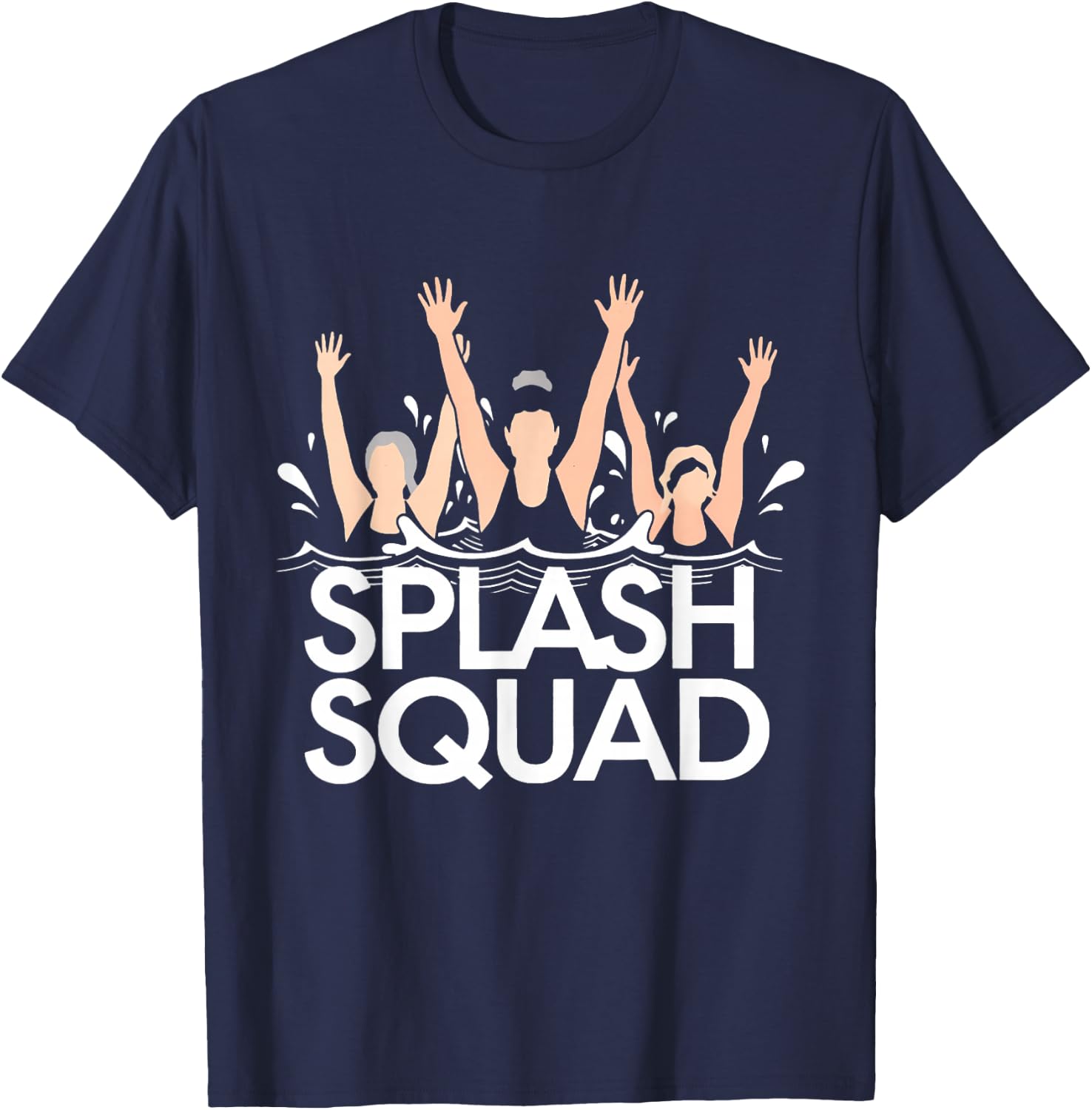 Water Aerobics Aqua Waterobics Instructor Splash Squad T-Shirt - T-Shirt | Navy