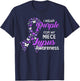 I Wear Purple For NIECE Lupus Awareness gifts T-Shirt - T-Shirt | Navy
