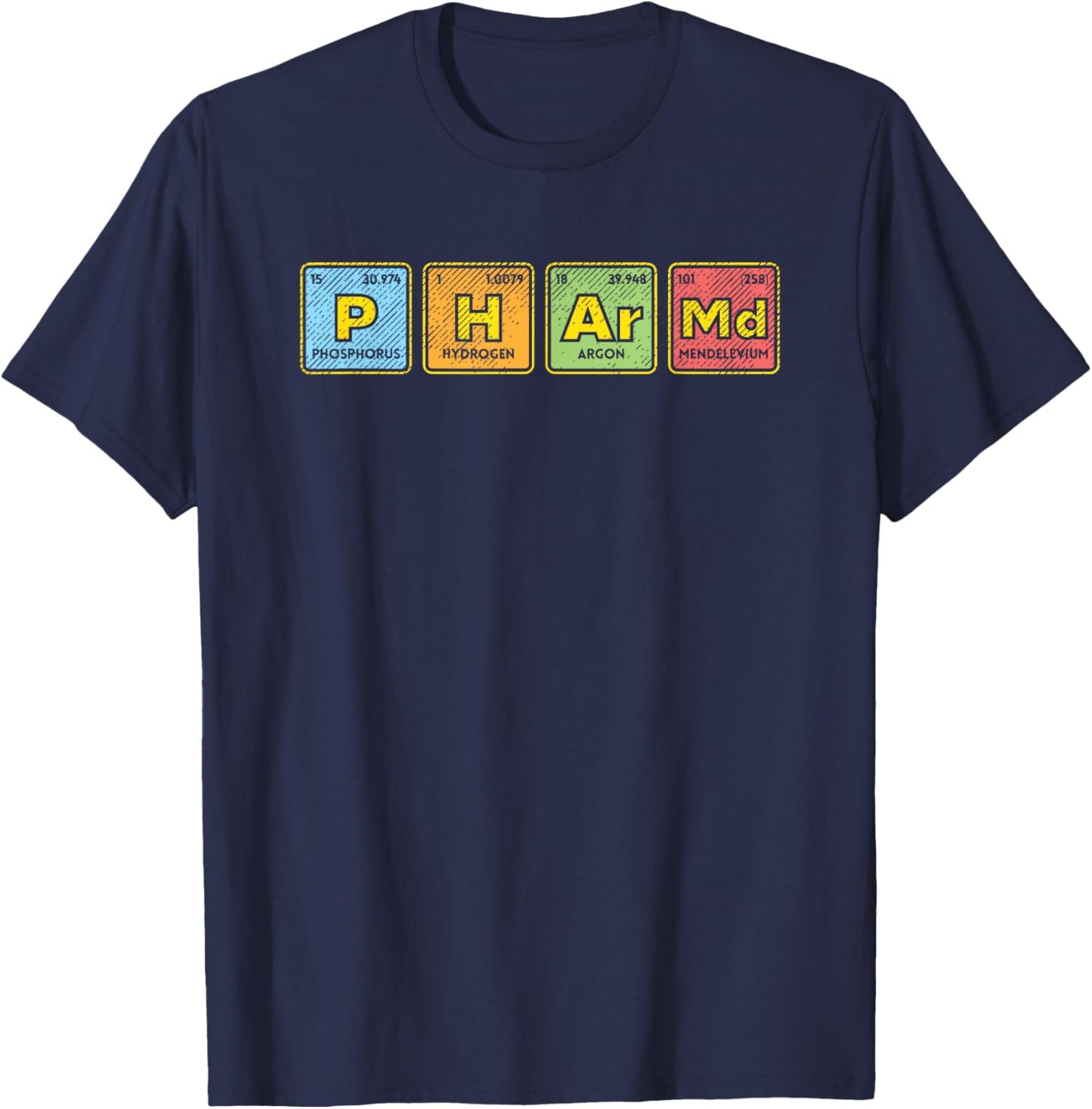 Pharm.D. Doctor Pharmacist Graduate Periodic Table Elements T-Shirt - T-Shirt | Navy