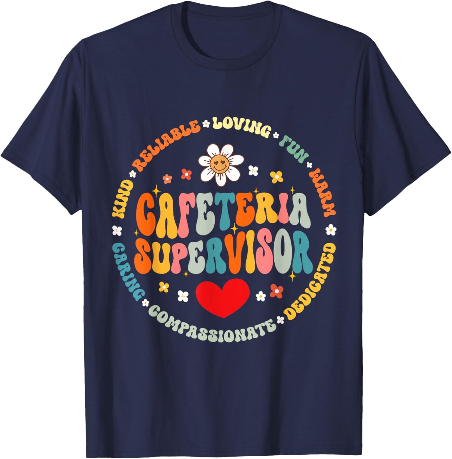 Food Services Crew Cafeteria Supervisor Helper School Squad T-Shirt - T-Shirt | Navy