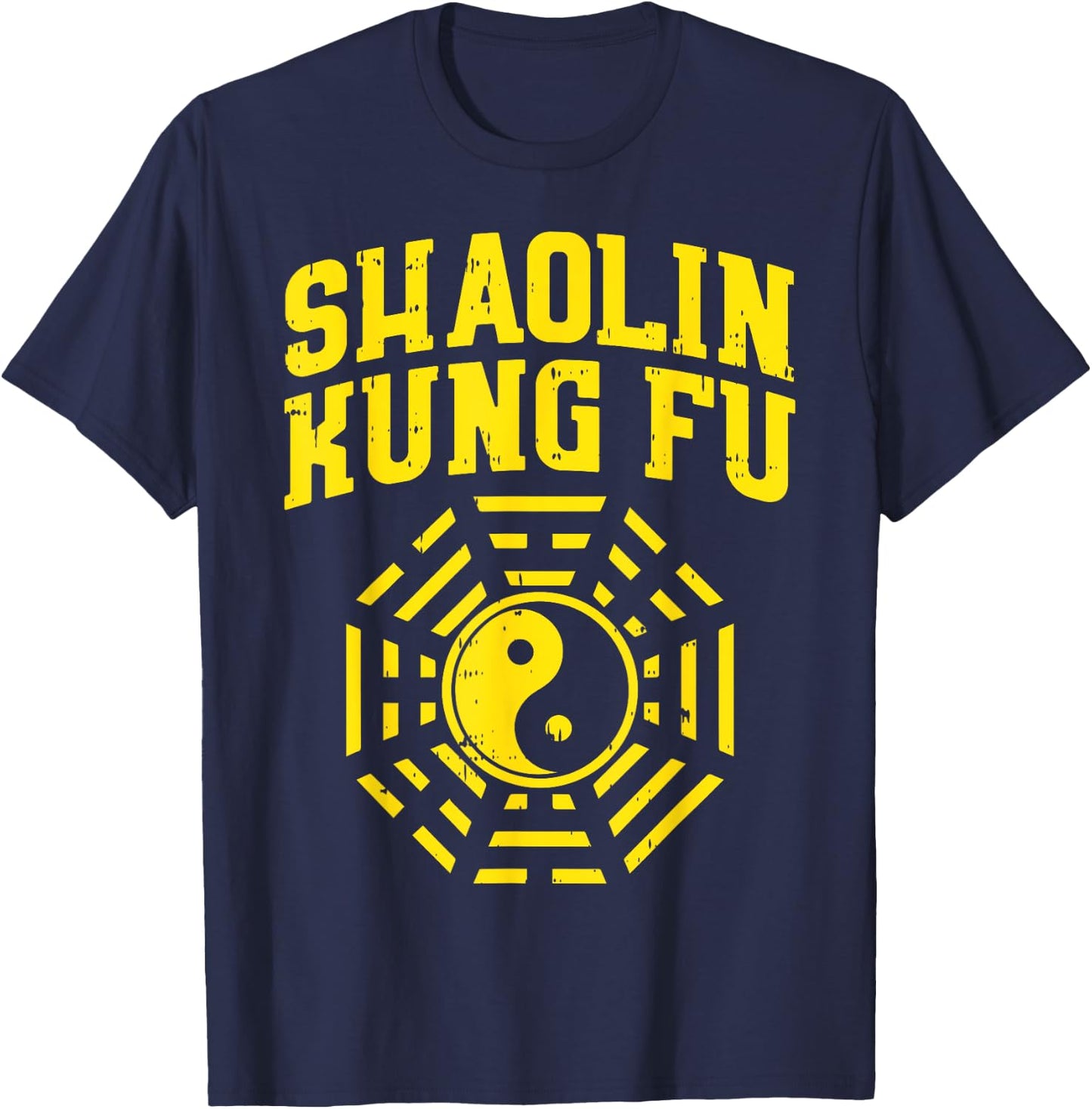 Shaolin Kung Fu Ying Yang Symbol Chinese Martial Arts Gift T-Shirt - T-Shirt | Navy