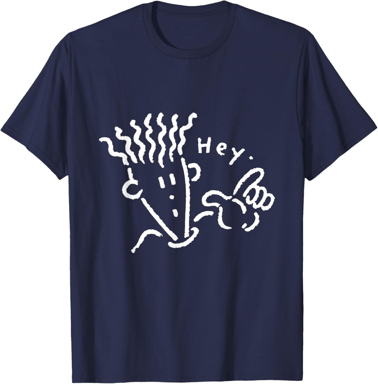 Fido Dido Face Hey Point T-Shirt - T-Shirt | Navy