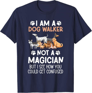 I Am A Dog Walker Best Dog Walker Professional Dog Walker Women T-Shirt - T-Shirt | Navy