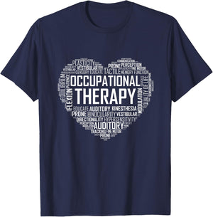 OT Occupational Therapy Shirt Therapist Month Gift T-Shirt - T-Shirt | Navy