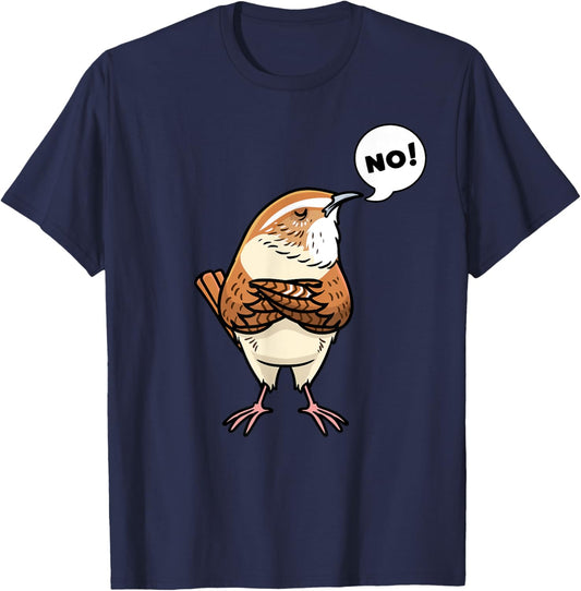 Malwrenluv Wren Bird No T-Shirt - T-Shirt | Navy