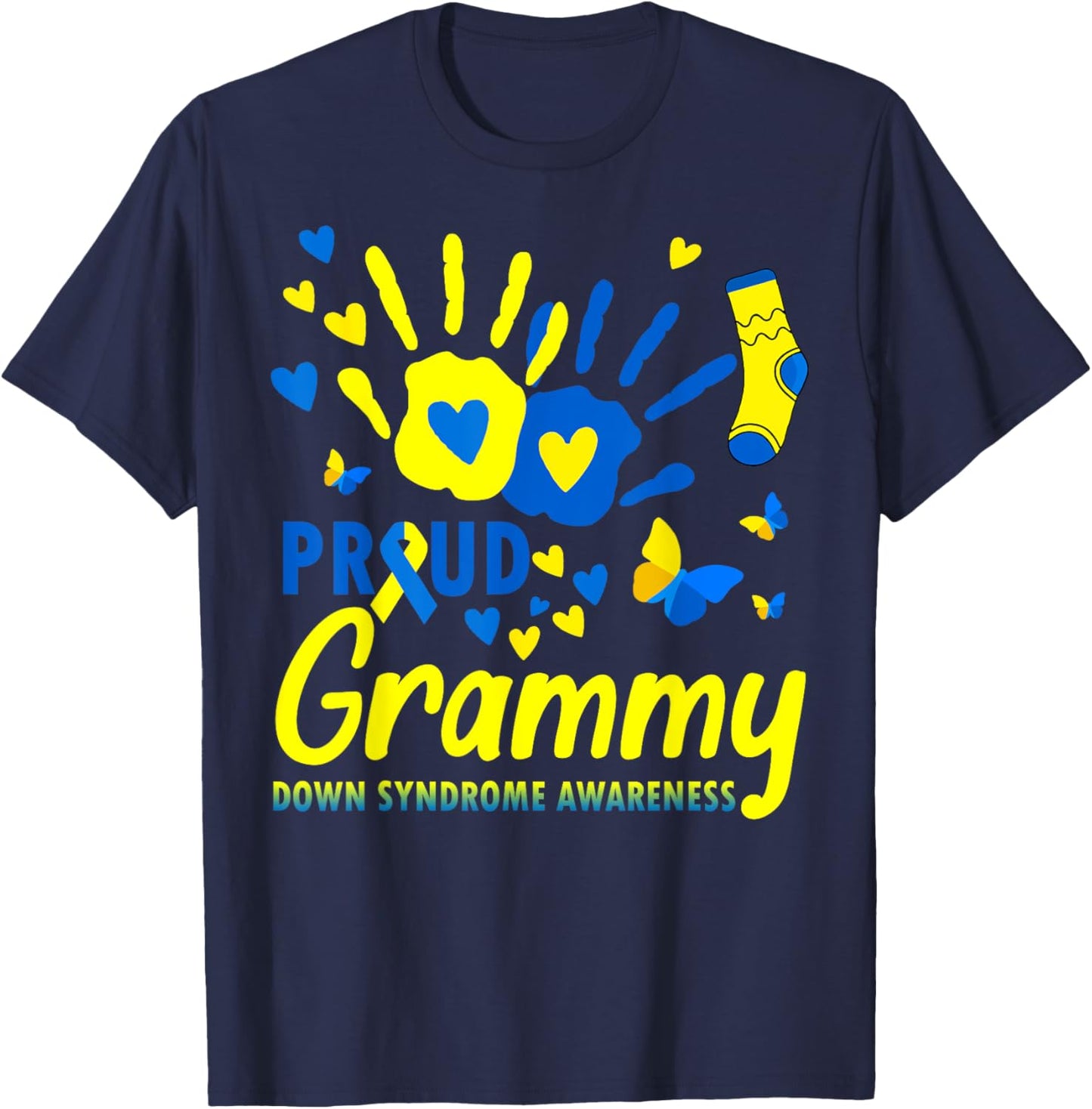 Proud Grammy World Down Syndrome Awareness Day Matching T-Shirt - T-Shirt | Navy