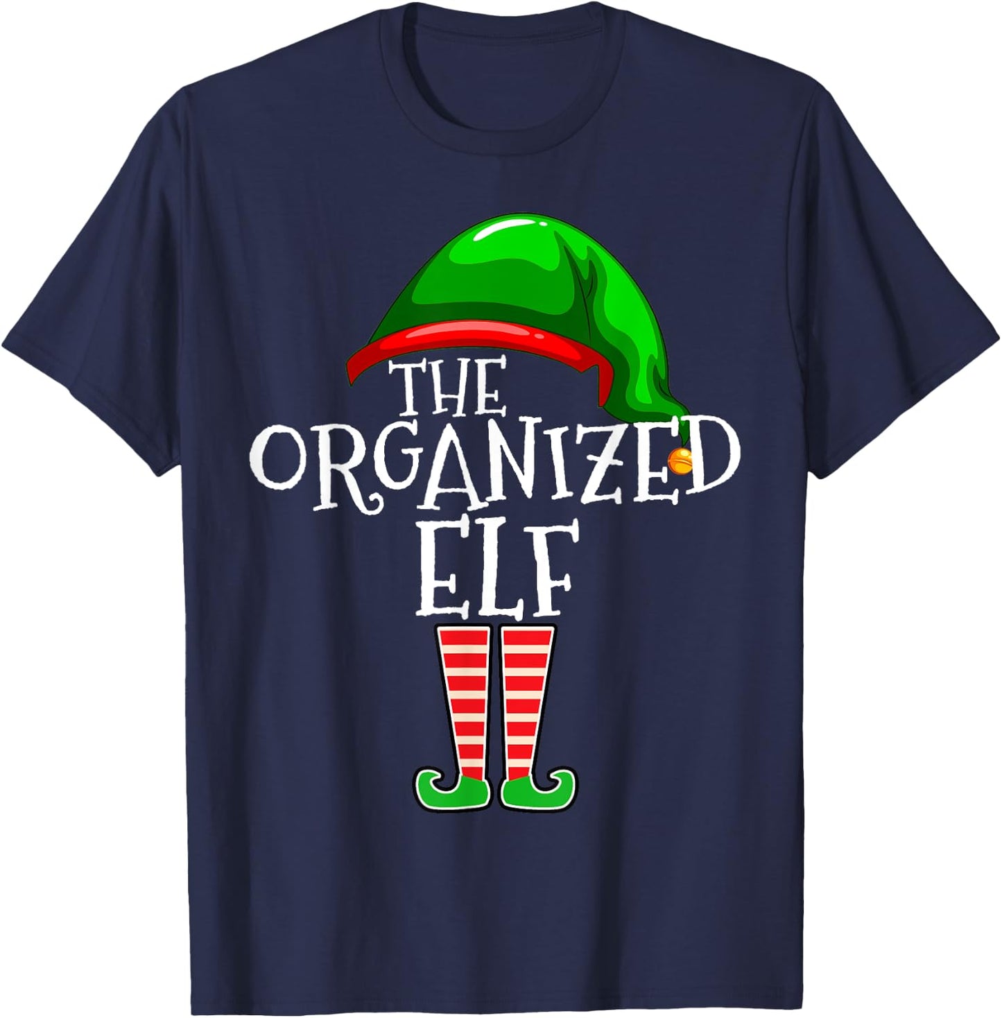 Organized Elf Group Matching Family Christmas T-Shirt - T-Shirt | Navy