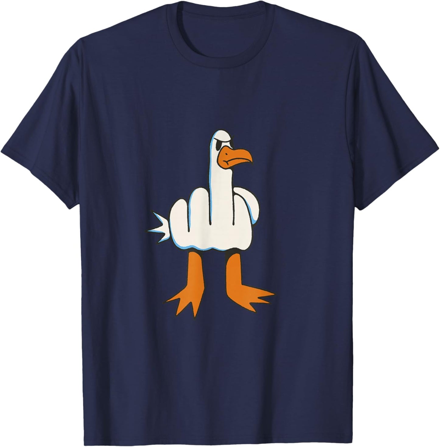 Middle Finger Seagull T-Shirt - T-Shirt | Navy