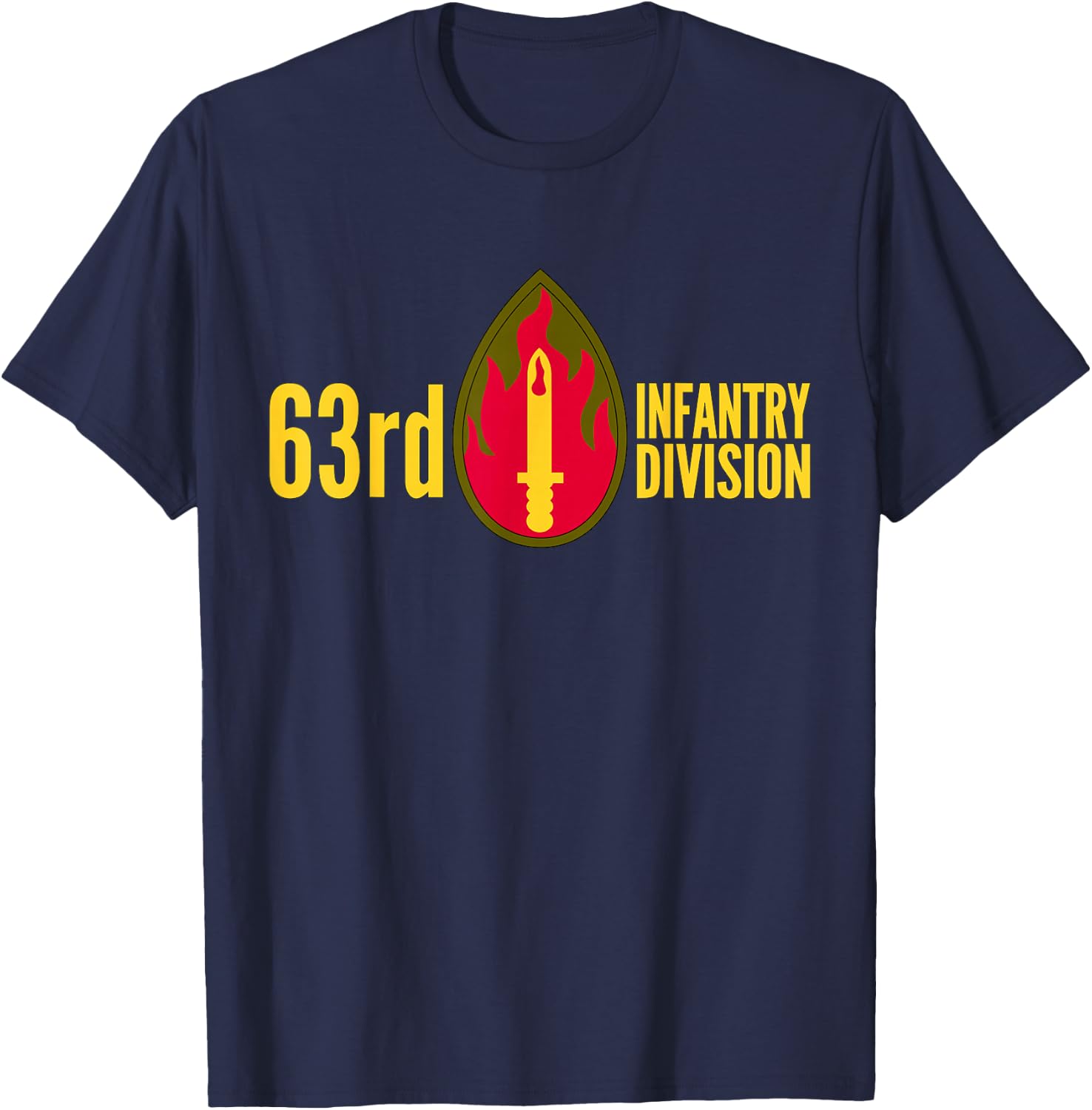 63rd Infantry Division Army Regional Support Command T-Shirt - T-Shirt | Navy